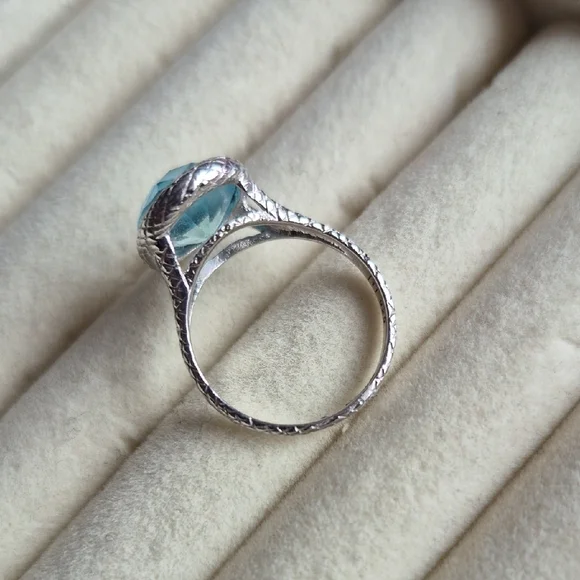 TOCARA Sterling Silver Topaz Colored Ring (J86) - Picture 5 of 5